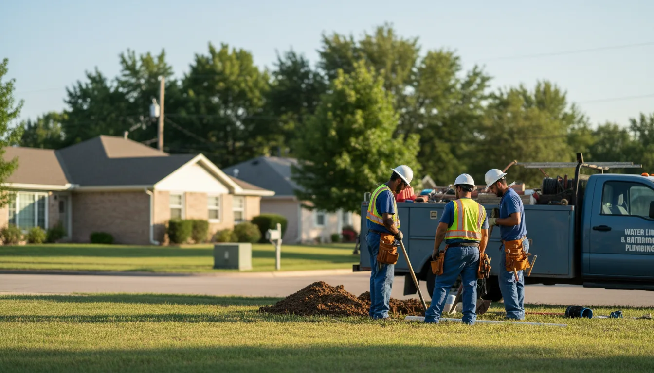Residential water line and bathroom plumbing service in White Bluff, TN